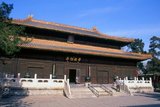 The Daci Zhenru Hall was built during the latter years of the Ming Dynasty (1368 - 1644) and is constructed entirely of a fragrant wood called nan mu in Chinese.