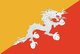 Bhutan: Bhutanese national flag featuring a druk or 'thunder dragon'