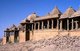 India: Royal cenotaphs (chhatris) at Bada Bagh in the Thar Desert near Jaisalmer